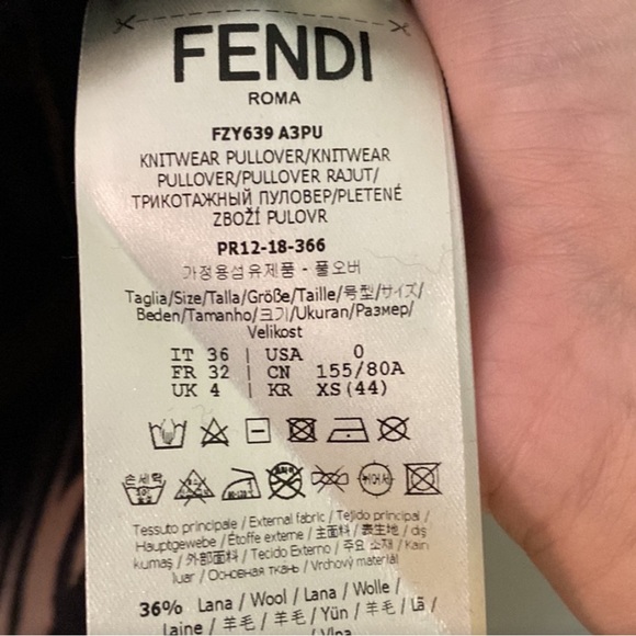 Authentic fendi sweater size 0 - Picture 5 of 6